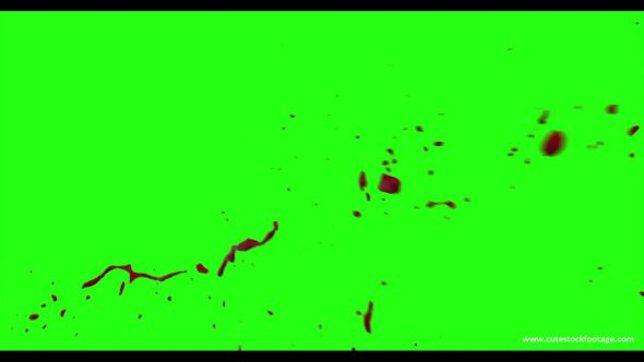 Hd Blood Burst Motion Blur Green Screen 97