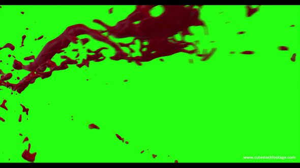 Hd Blood Burst Motion Blur Green Screen 100