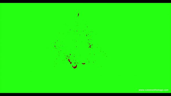 Hd Blood Burst Motion Blur Green Screen 106