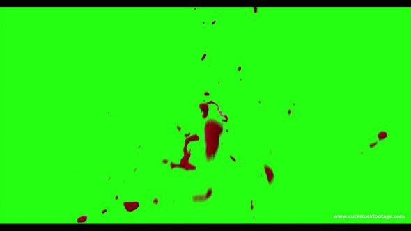 Hd Blood Burst Motion Blur Green Screen 105