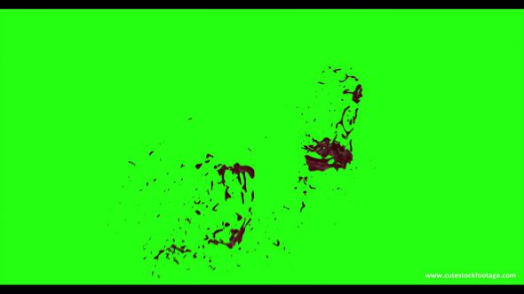 Hd Blood Burst Motion Blur Green Screen 113