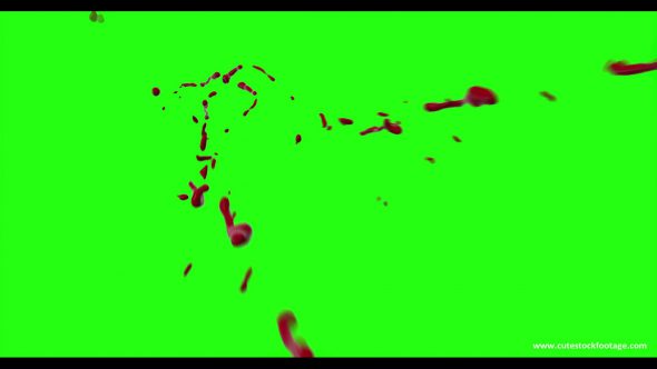 Hd Blood Burst Motion Blur Green Screen 121