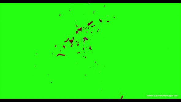 Hd Blood Burst Motion Blur Green Screen 104