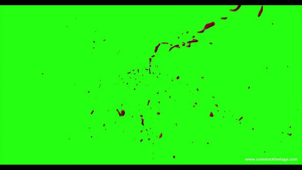 Hd Blood Burst Motion Blur Green Screen 122