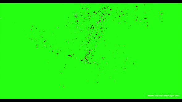 Hd Blood Burst Motion Blur Green Screen 128