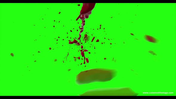 Hd Blood Burst Motion Blur Green Screen 126