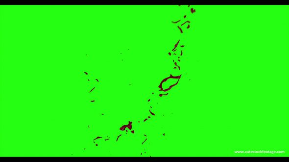 Hd Blood Burst Motion Blur Green Screen 86