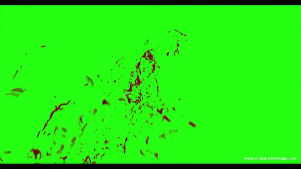 Hd Blood Burst Motion Blur Green Screen 117