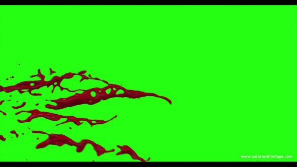 Hd Blood Burst Motion Blur Green Screen 95