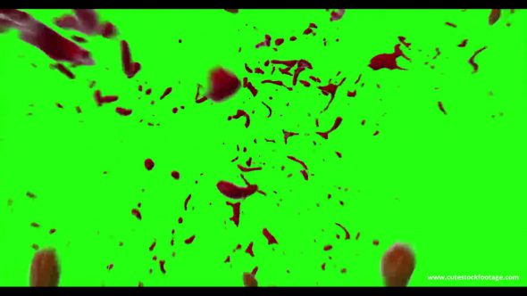 Hd Blood Burst Motion Blur Green Screen 136