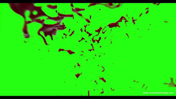 Hd Blood Burst Motion Blur Green Screen 135