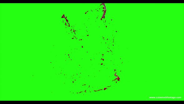 Hd Blood Burst Motion Blur Green Screen 114