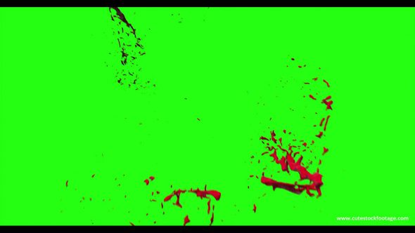 Hd Blood Burst Motion Blur Green Screen 133