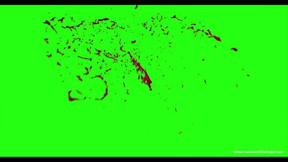 Hd Blood Burst Motion Blur Green Screen 139