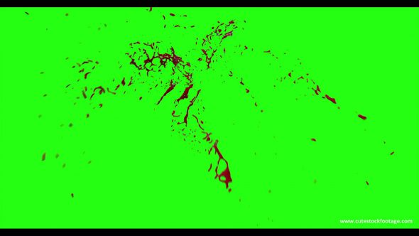Hd Blood Burst Motion Blur Green Screen 138