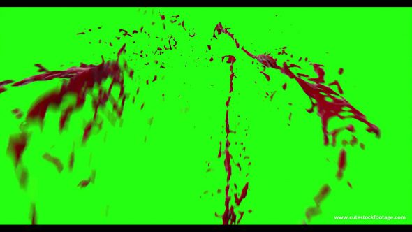 Hd Blood Burst Motion Blur Green Screen 140