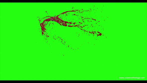 Hd Blood Burst Motion Blur Green Screen 142