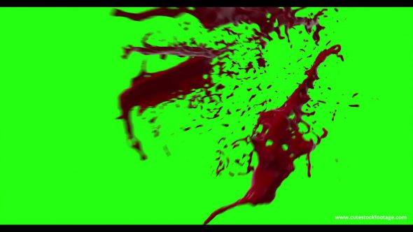 Hd Blood Burst Motion Blur Green Screen 146