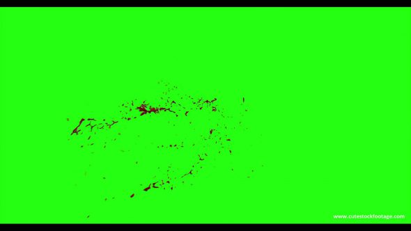 Hd Blood Burst Motion Blur Green Screen 147