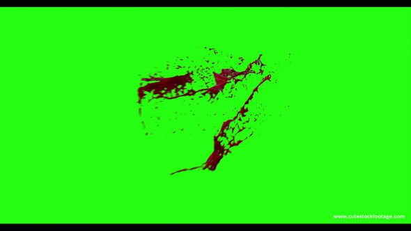Hd Blood Burst Motion Blur Green Screen 143