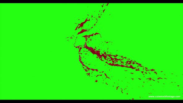 Hd Blood Burst Motion Blur Green Screen 149