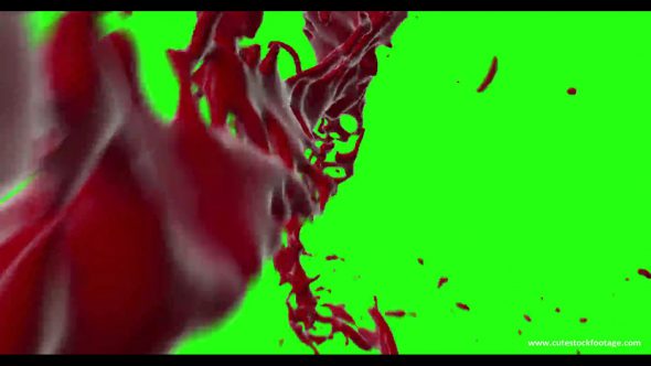 Hd Blood Burst Motion Blur Green Screen 148