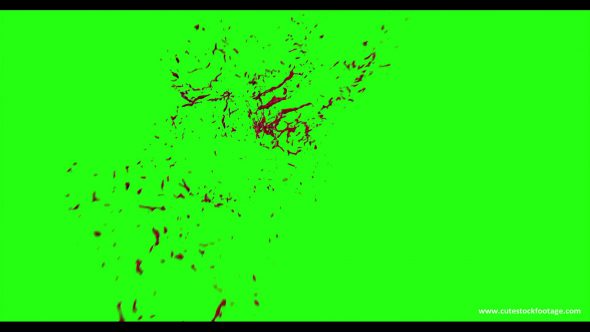 Hd Blood Burst Motion Blur Green Screen 150