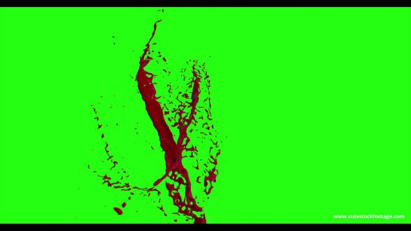 Hd Blood Burst Motion Blur Green Screen 153