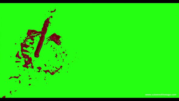 Hd Blood Burst Motion Blur Green Screen 151