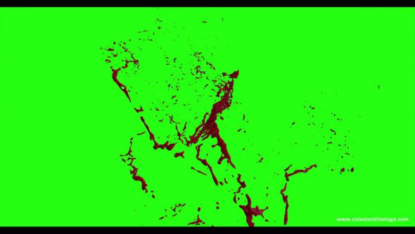 Hd Blood Burst Motion Blur Green Screen 152
