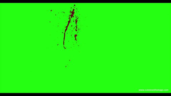 Hd Blood Burst Motion Blur Green Screen 155