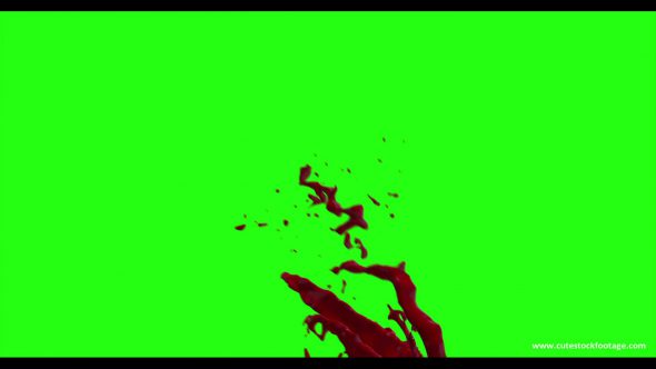 Hd Blood Burst Motion Blur Green Screen 159