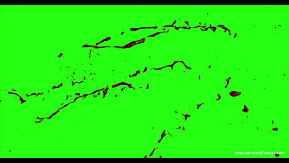 Hd Blood Burst Motion Blur Green Screen 160