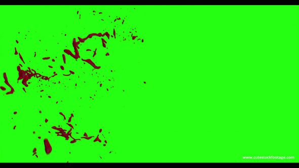 Hd Blood Burst Motion Blur Green Screen 165