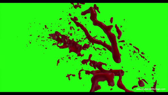 Hd Blood Burst Motion Blur Green Screen 166