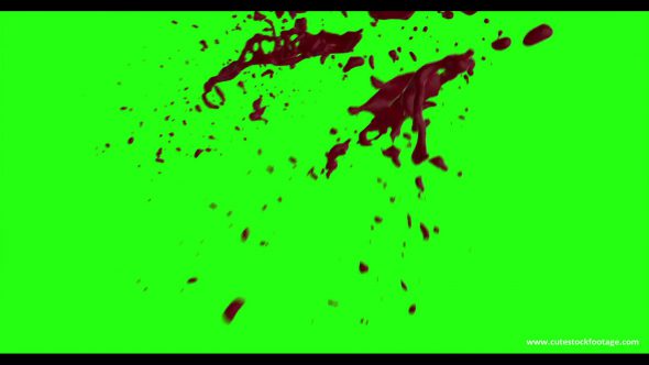 Hd Blood Burst Motion Blur Green Screen 163