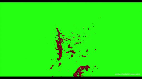 Hd Blood Burst Motion Blur Green Screen 168
