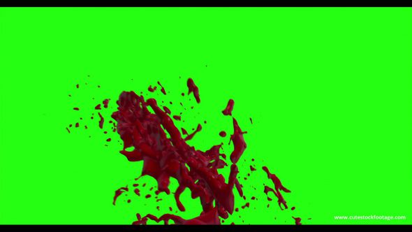Hd Blood Burst Motion Blur Green Screen 167