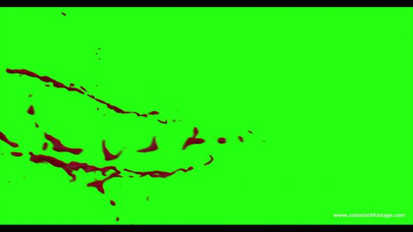 Hd Blood Burst Motion Blur Green Screen 176