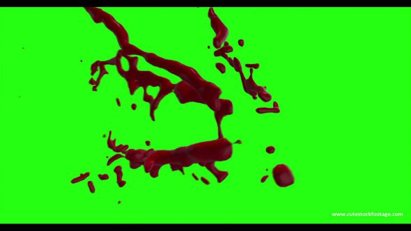 Hd Blood Burst Motion Blur Green Screen 173