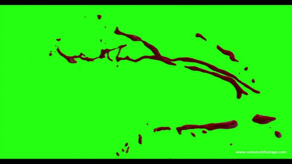 Hd Blood Burst Motion Blur Green Screen 181