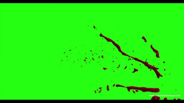 Hd Blood Burst Motion Blur Green Screen 180