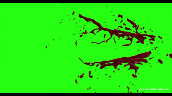 Hd Blood Burst Motion Blur Green Screen 183