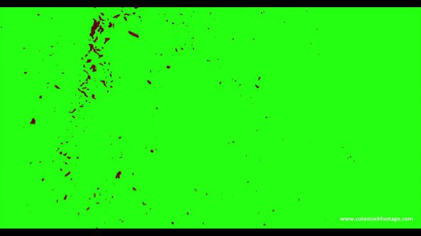 Hd Blood Burst Motion Blur Green Screen 187