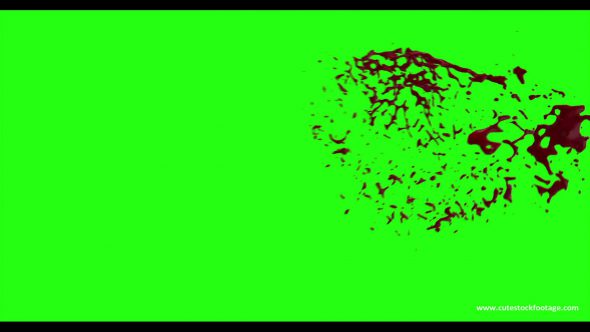 Hd Blood Burst Motion Blur Green Screen 190