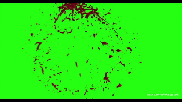 Hd Blood Burst Motion Blur Green Screen 188