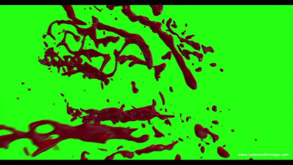 Hd Blood Burst Motion Blur Green Screen 157