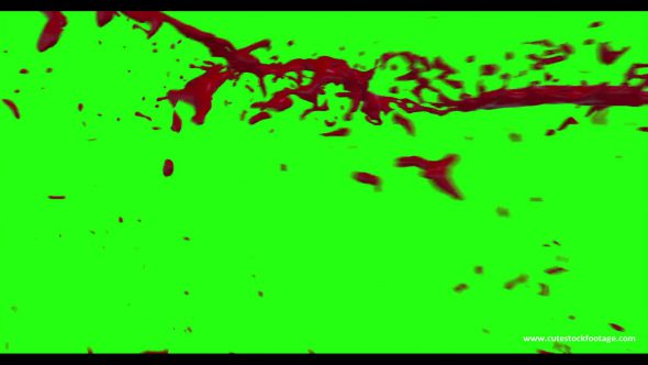 Hd Blood Burst Motion Blur Green Screen 200