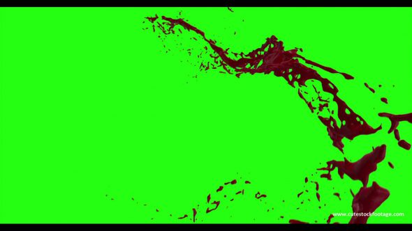 Hd Blood Burst Motion Blur Green Screen 198