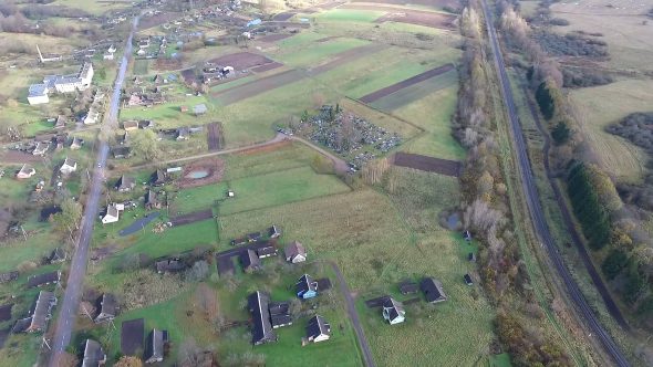 Flight Over The Country Near Cemetery 1